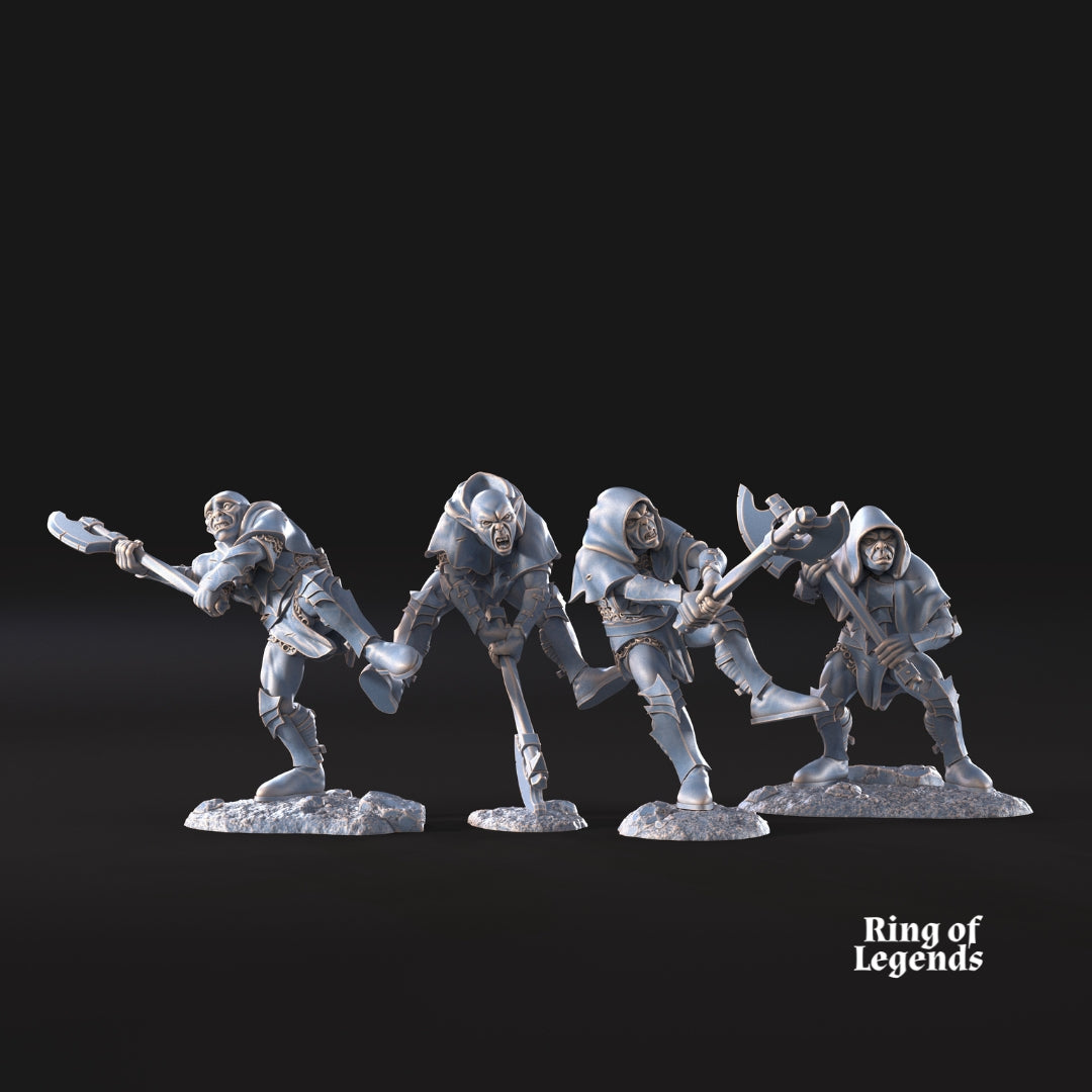 4x Goblins with Axes | Goblins of the Cave | Ring of Legends - Davale Games