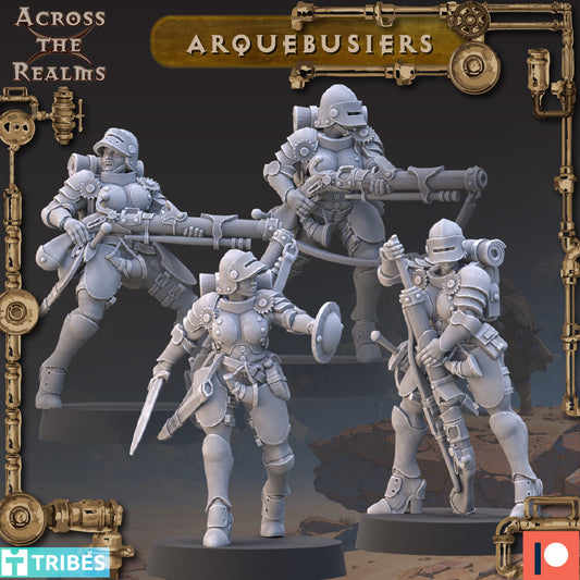 4x Female Arquebusiers - Across the Realms