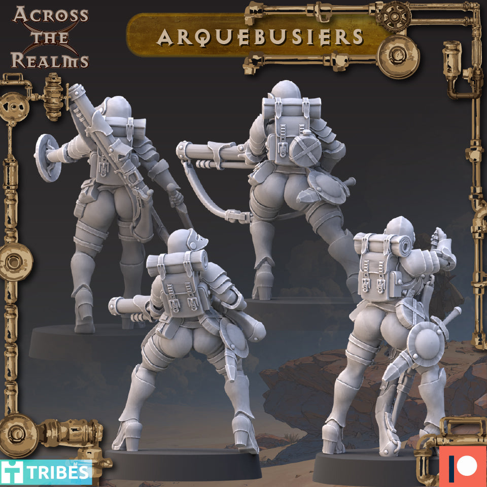 4x Female Arquebusiers - Across the Realms