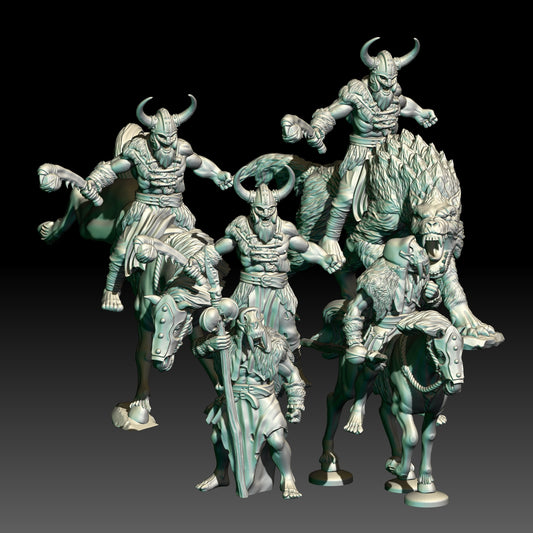 5x Savage Wildmen/Hillmen Heroes - KzK Minis