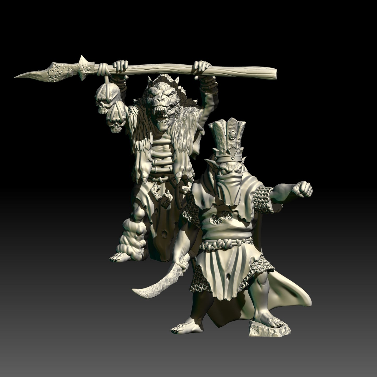 Troglodyte King and Shaman - KzK Minis