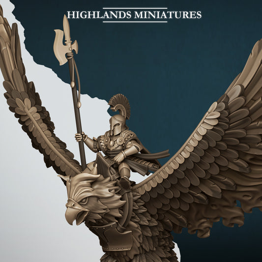 Aegean Elf Lord on Phoenix  - Highlands Miniatures
