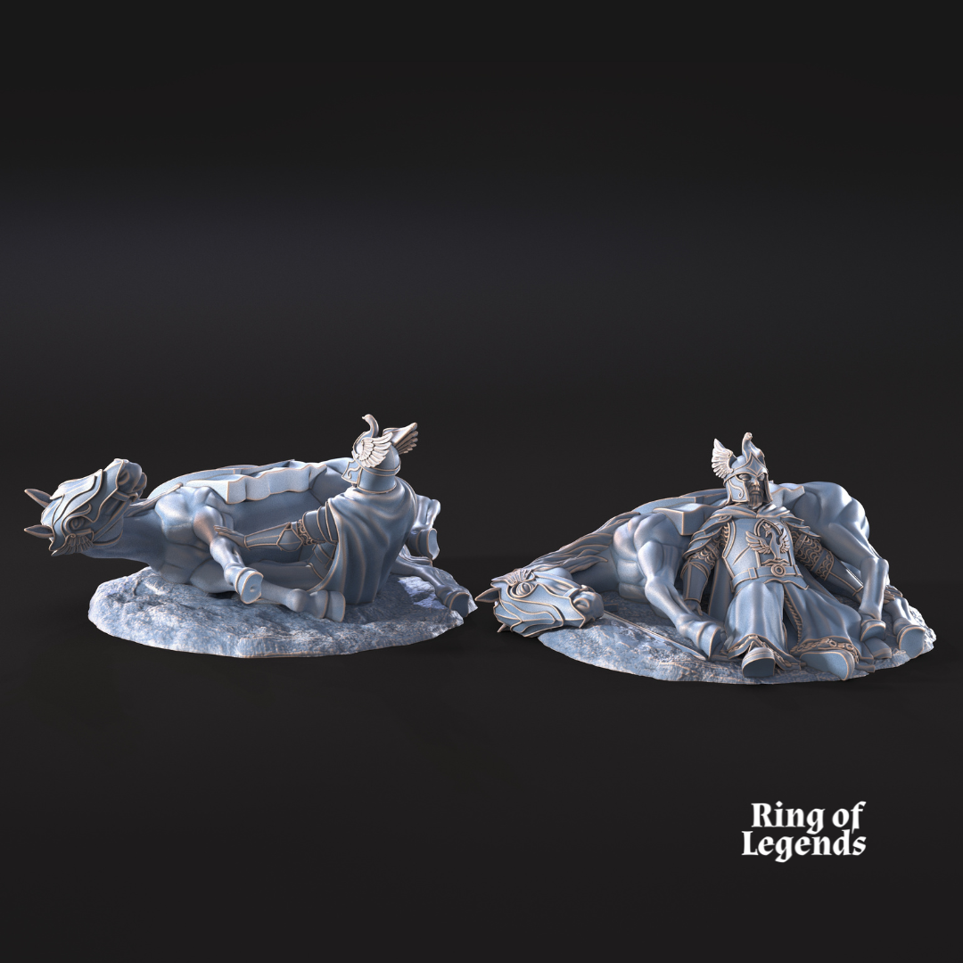 2x Swan Riders casualties | White Swan | Ring Of Legends - Davale Games