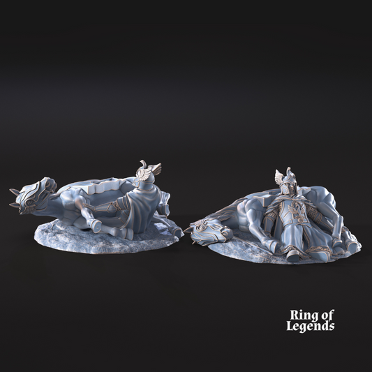 2x Swan Riders casualties | White Swan | Ring Of Legends - Davale Games