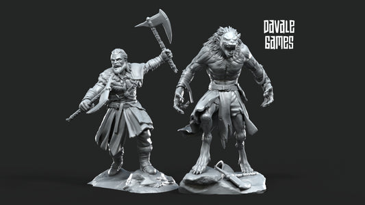 Ragnar, Halfwolf (Human and Wolf form) - Davale Games