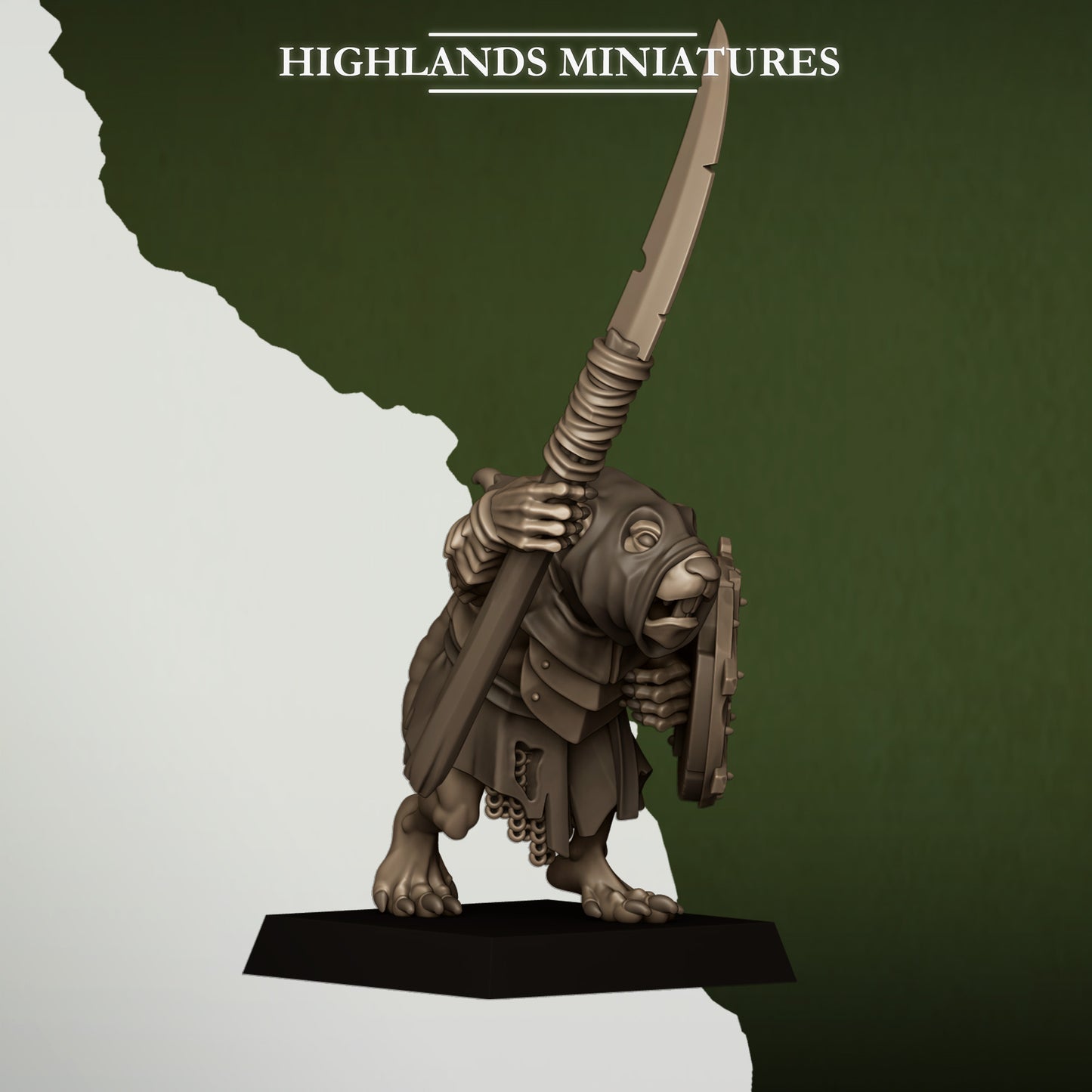 Sewer Rats with Spears and Shields - Sewer Vermin - Highlands Miniatures