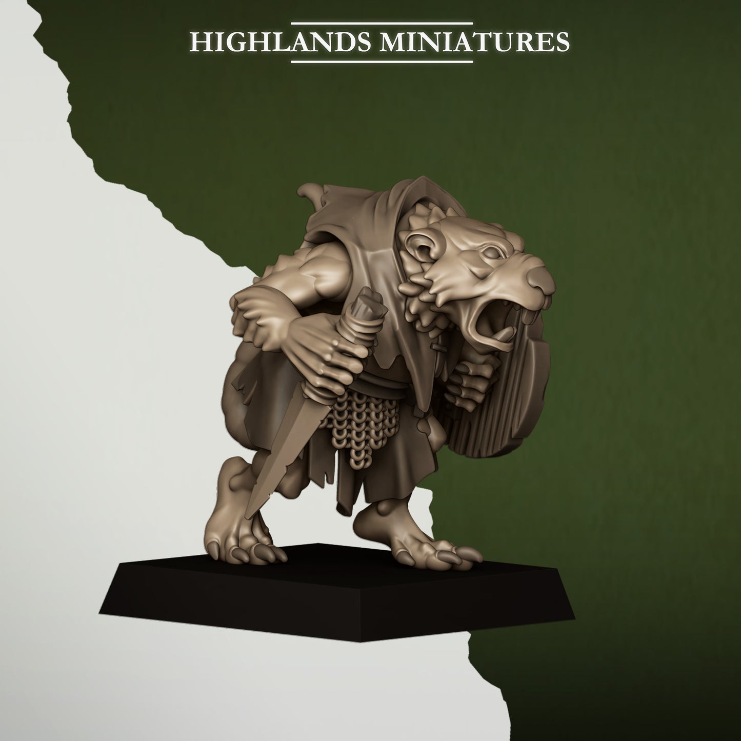 Sewer Rats with Spears and Shields - Sewer Vermin - Highlands Miniatures