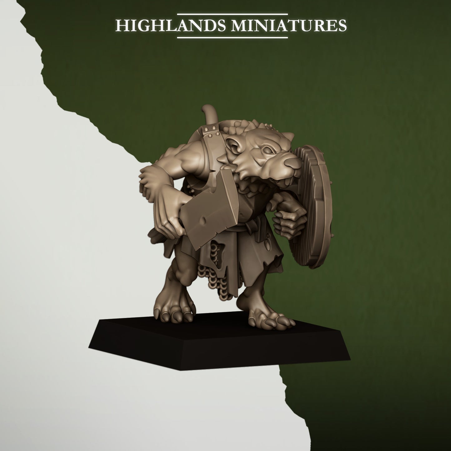 Sewer Rats with Spears and Shields - Sewer Vermin - Highlands Miniatures