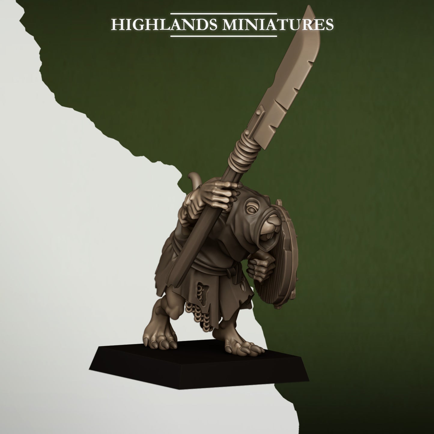 Sewer Rats with Spears and Shields - Sewer Vermin - Highlands Miniatures