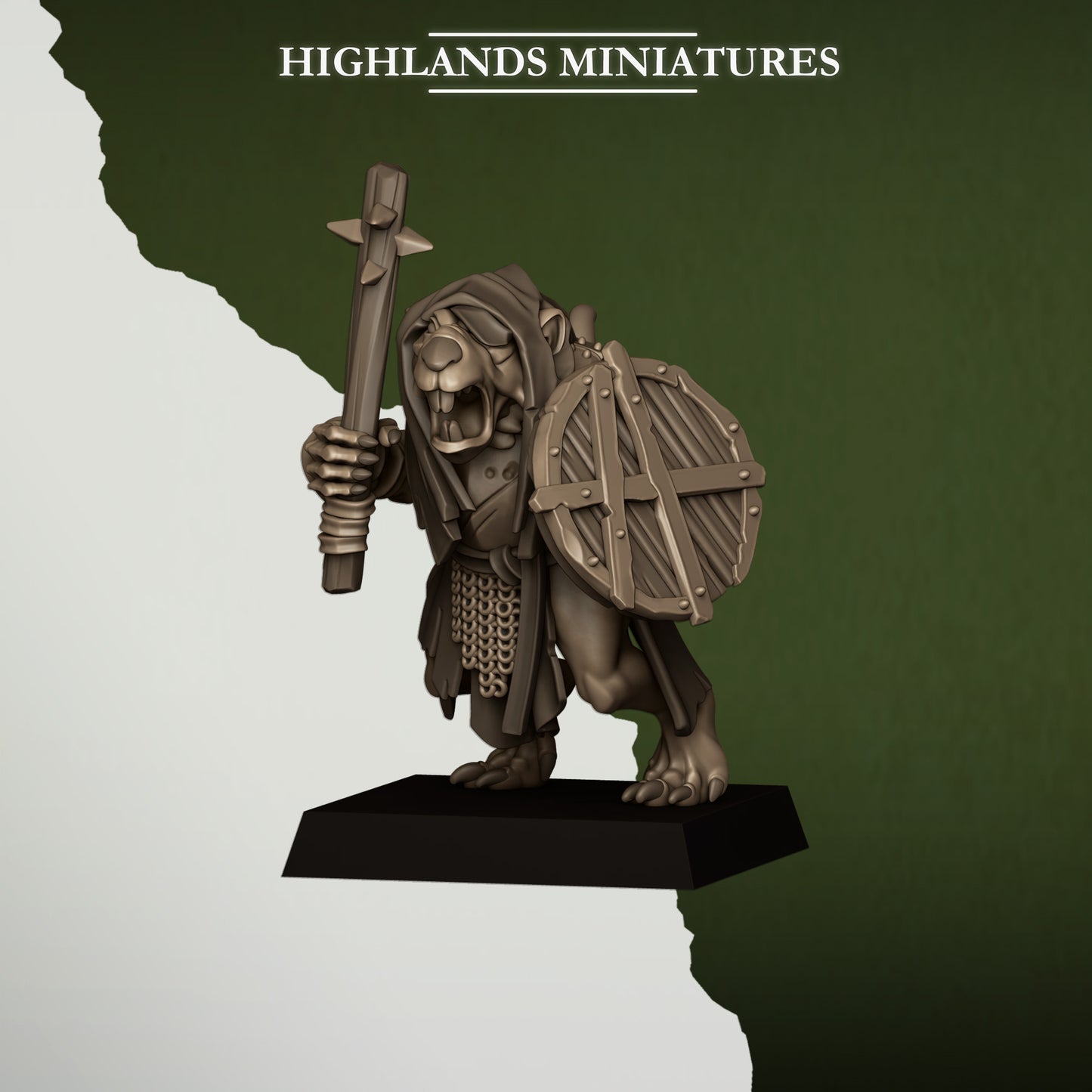 Sewer Rats with Spears and Shields - Sewer Vermin - Highlands Miniatures