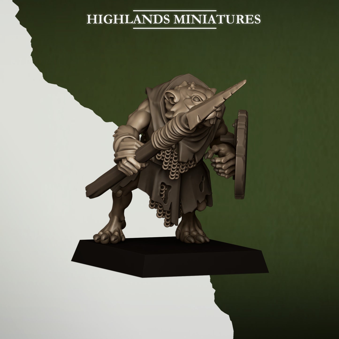 Sewer Rats with Spears and Shields - Sewer Vermin - Highlands Miniatures