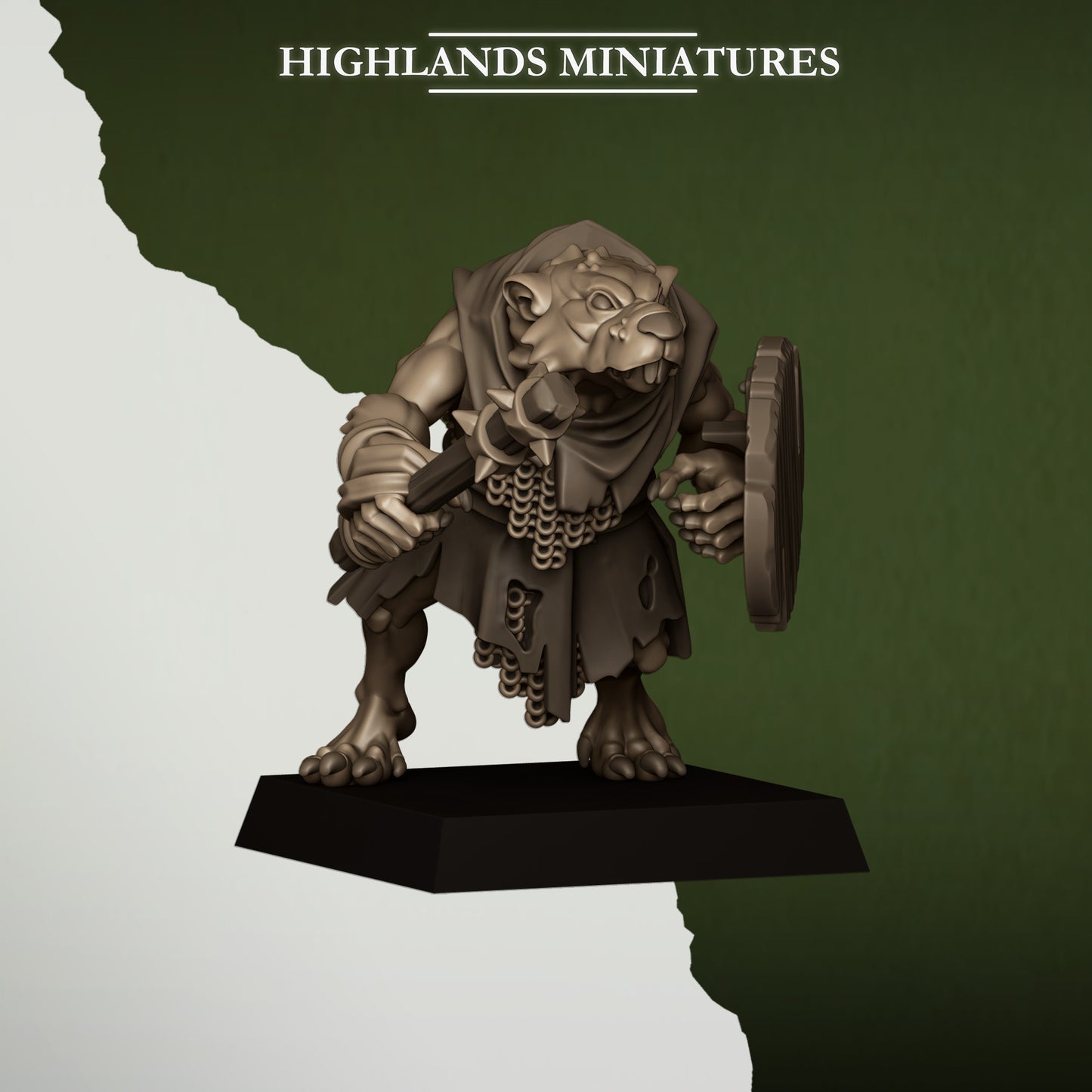 Sewer Rats with Spears and Shields - Sewer Vermin - Highlands Miniatures