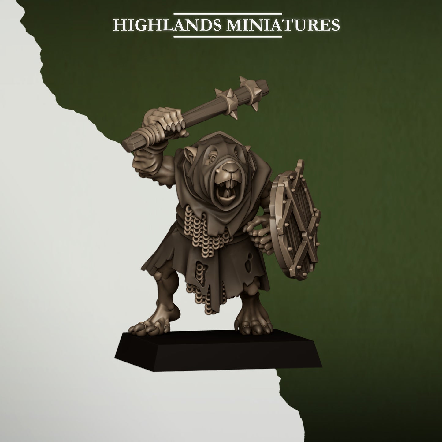 Sewer Rats with Spears and Shields - Sewer Vermin - Highlands Miniatures