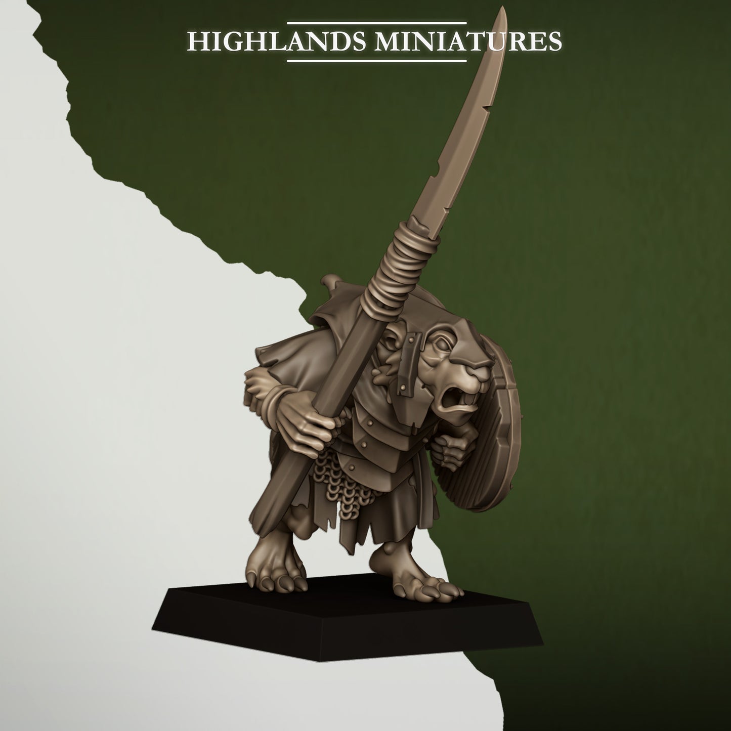 Sewer Rats with Spears and Shields - Sewer Vermin - Highlands Miniatures
