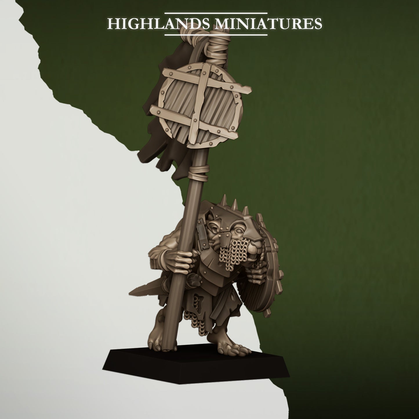 Sewer Rats with Spears and Shields - Sewer Vermin - Highlands Miniatures