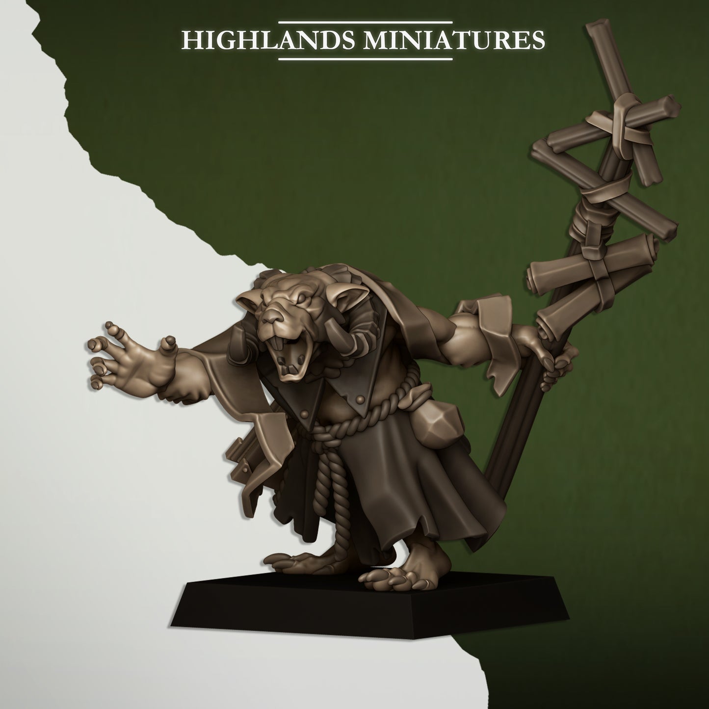 Sewer Vermin Warlock - Sewer Vermin - Highlands Miniatures
