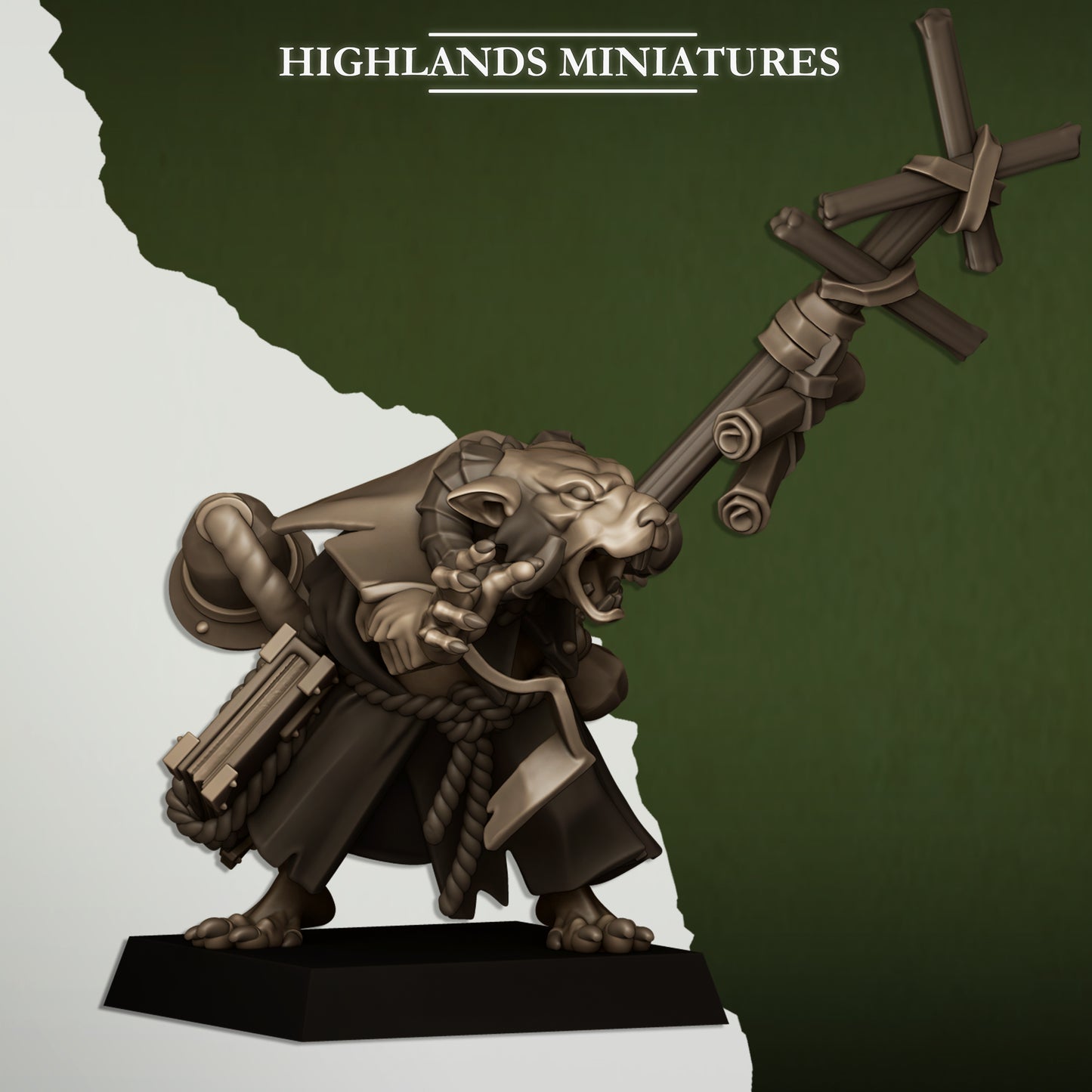 Sewer Vermin Warlock - Sewer Vermin - Highlands Miniatures