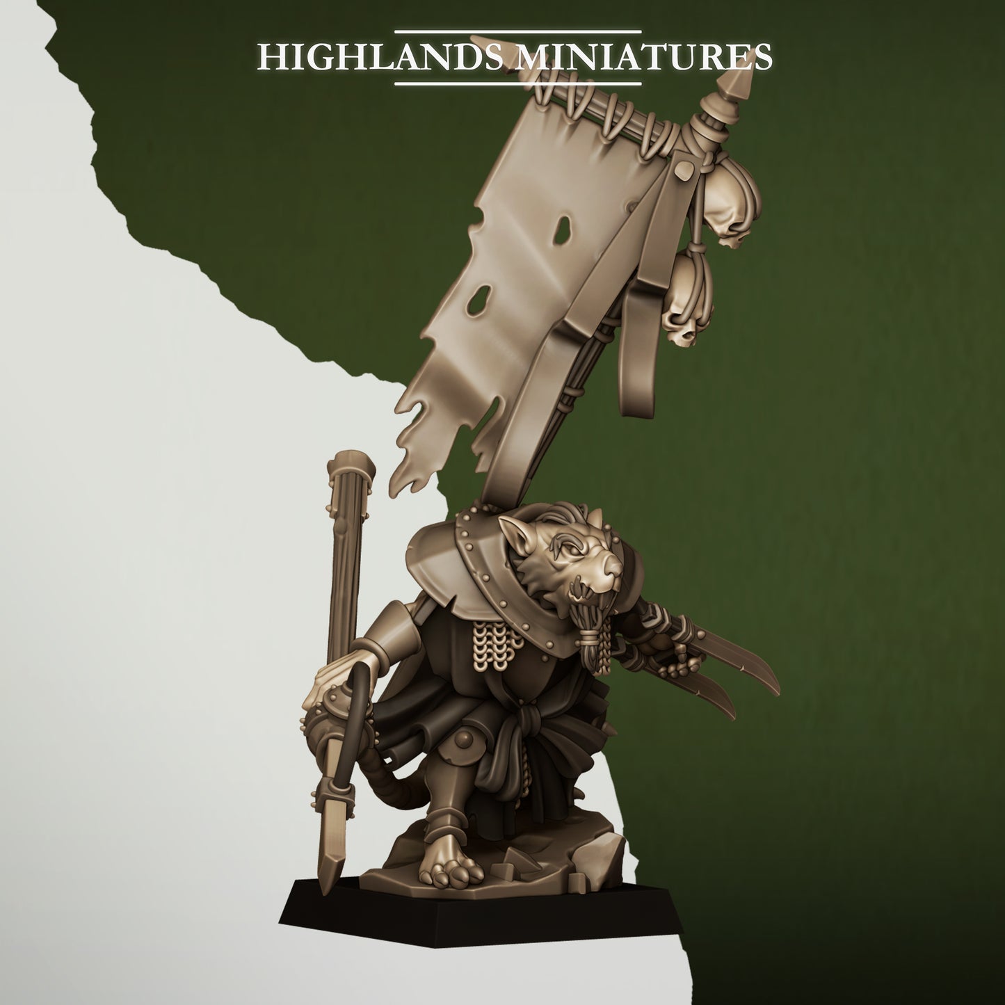 Sewer Vermin Warlord - Sewer Vermin - Highlands Miniatures