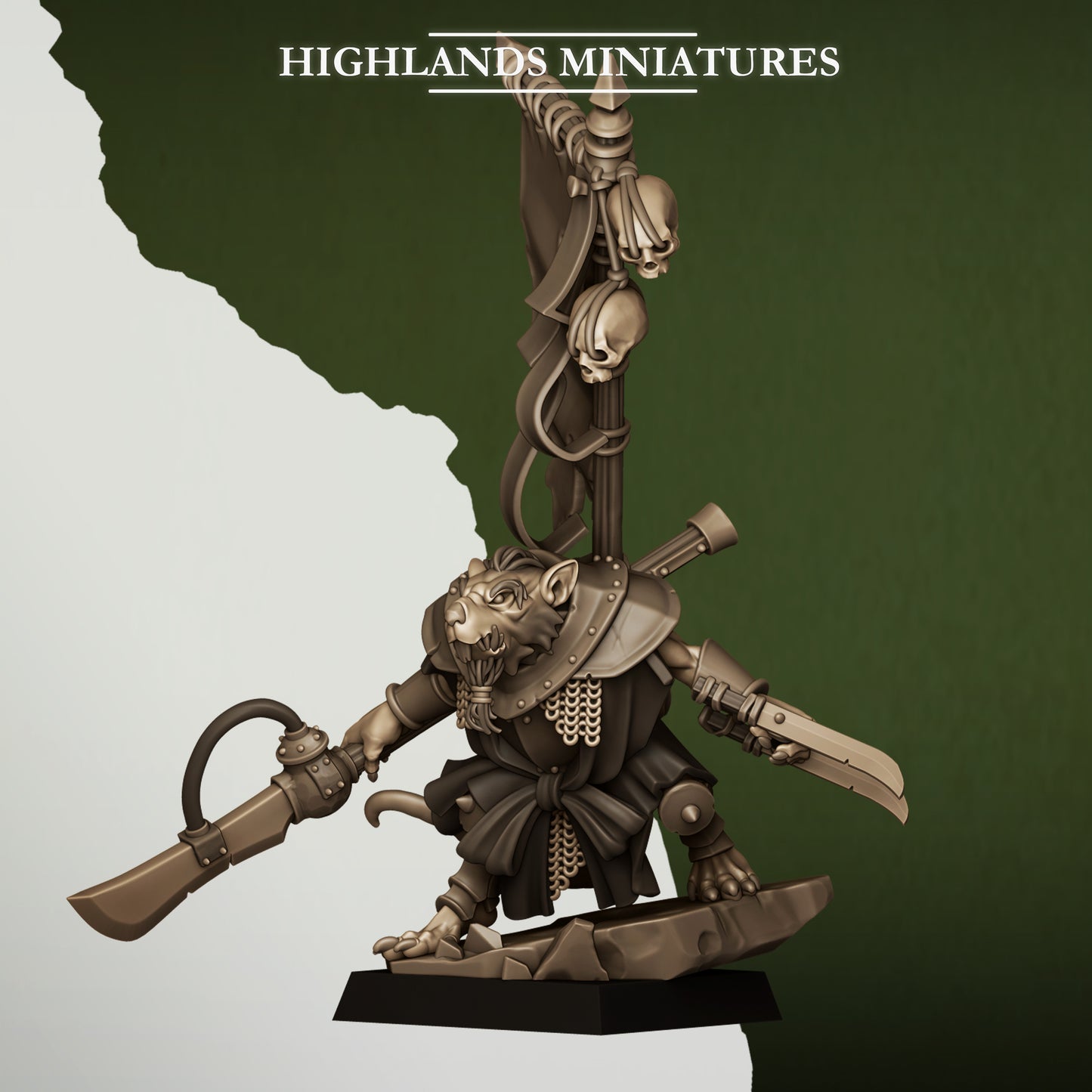 Sewer Vermin Warlord - Sewer Vermin - Highlands Miniatures