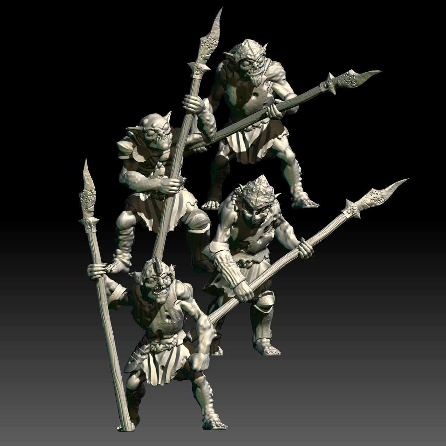 Troglodyte Spear Warriors - KzK Minis