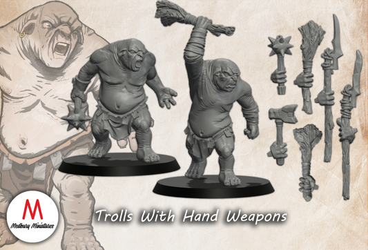 Trolls with Hand Weapons - Medbury Miniatures