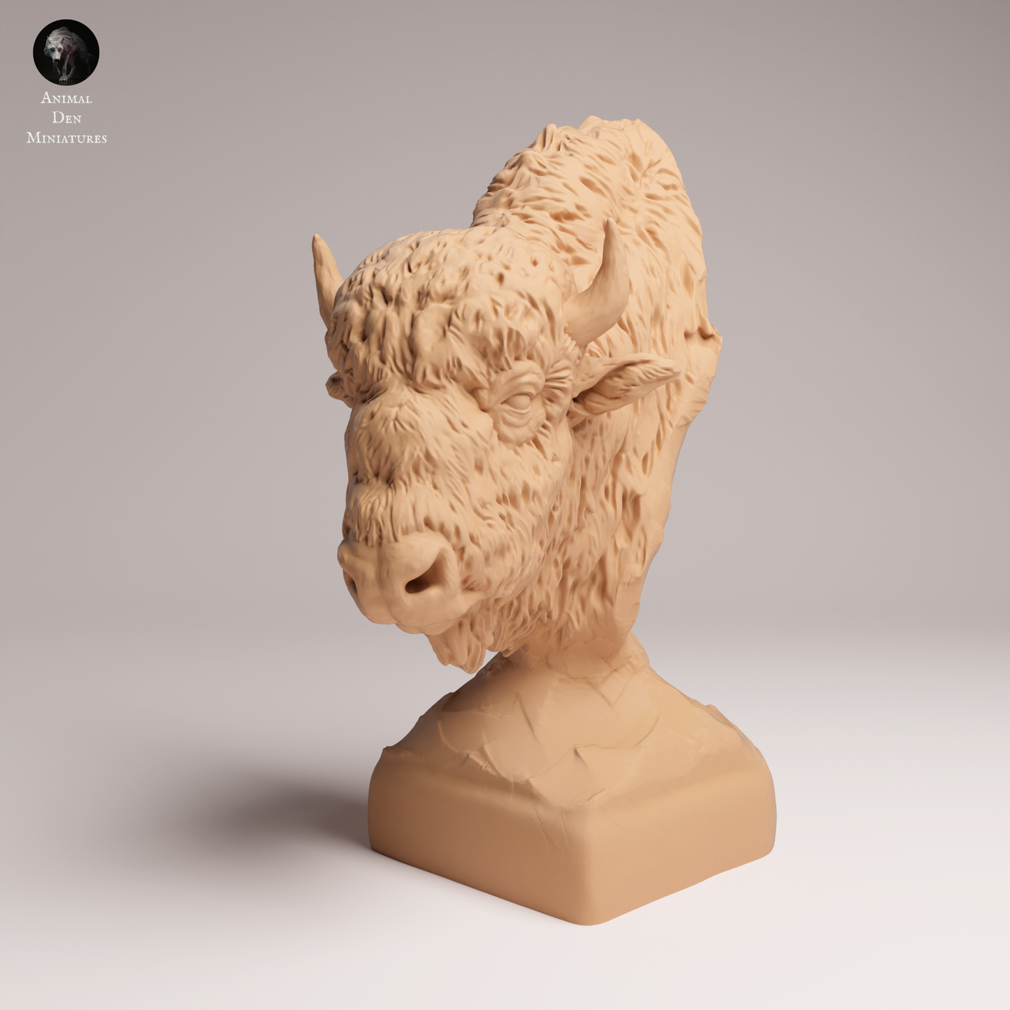 American Bison Bust - Animal Den Miniatures