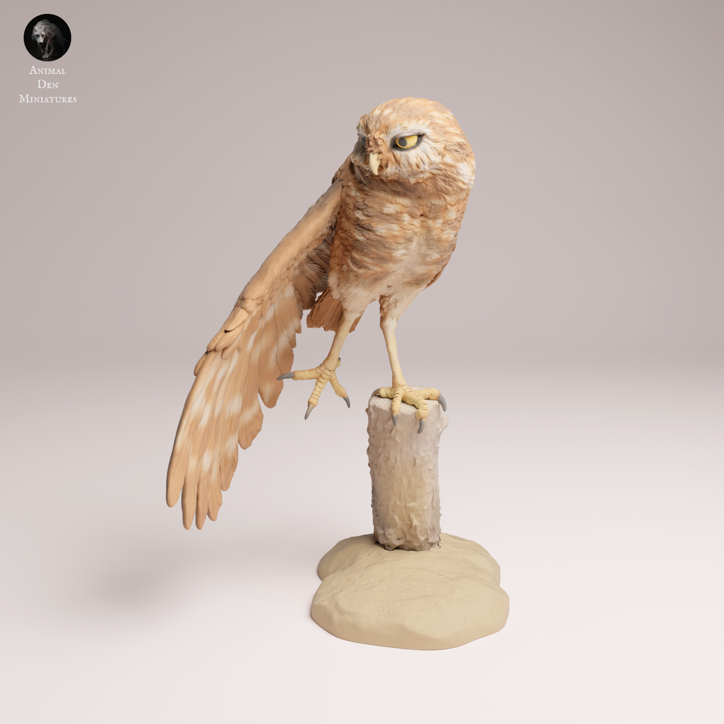 Burrowing Owl Stretch - Animal Den Miniatures