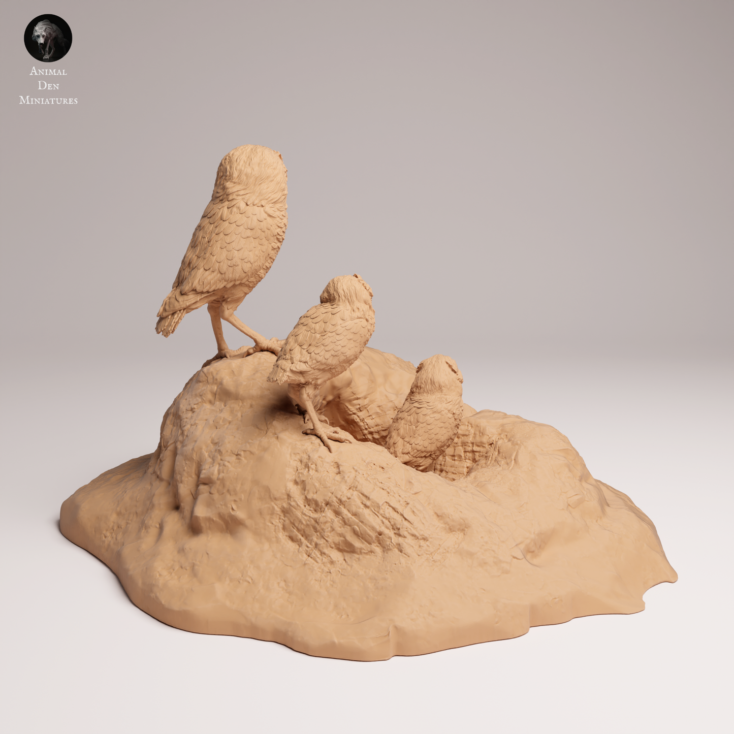 Burrowing Owls - Animal Den Miniatures