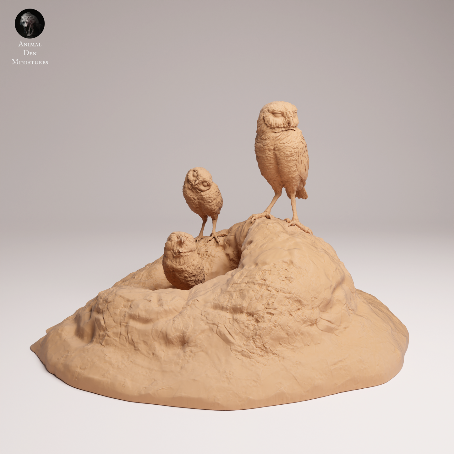Burrowing Owls - Animal Den Miniatures