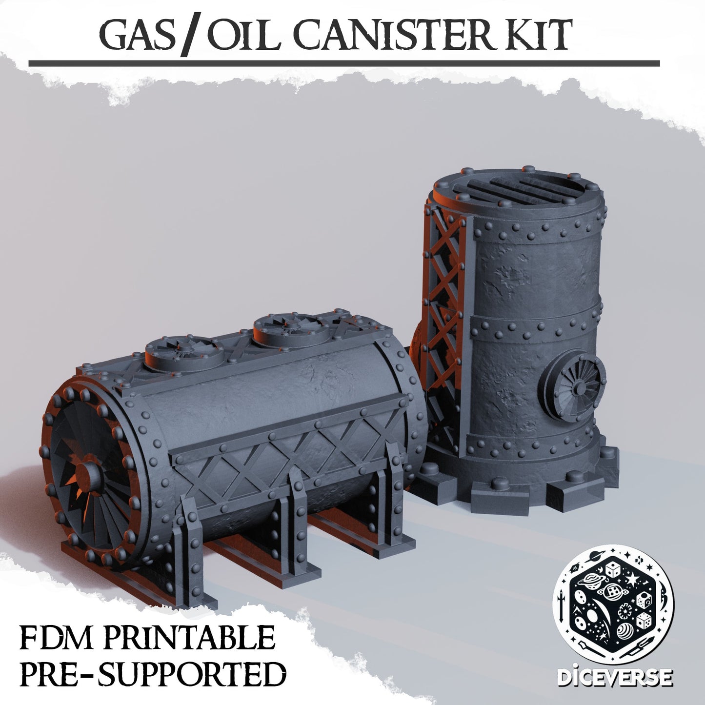 Large Gas / Oil Canister Scenery - Diceverse