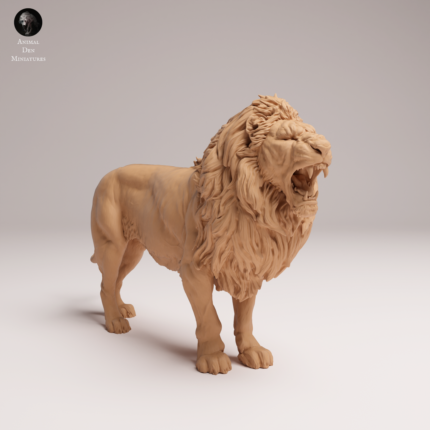 Lion Roaring - Animal Den Miniatures