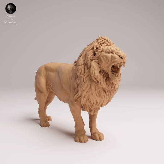 Lion Roaring - Animal Den Miniatures