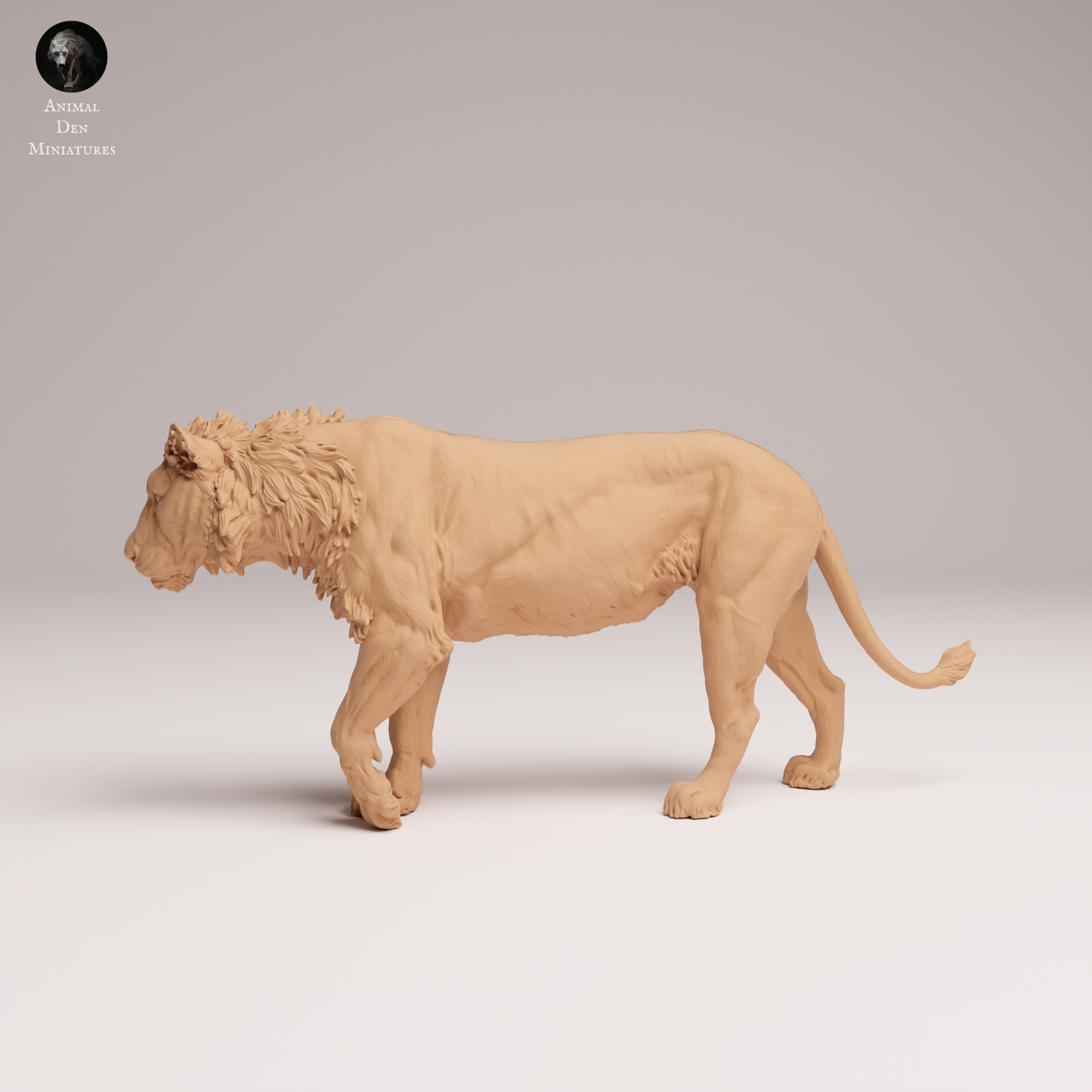 Lion Subadult 2 - Animal Den Miniatures
