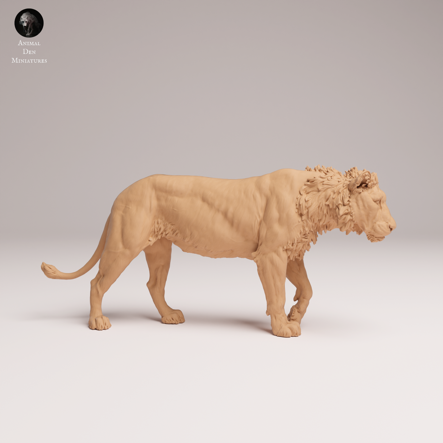 Lion Subadult 2 - Animal Den Miniatures