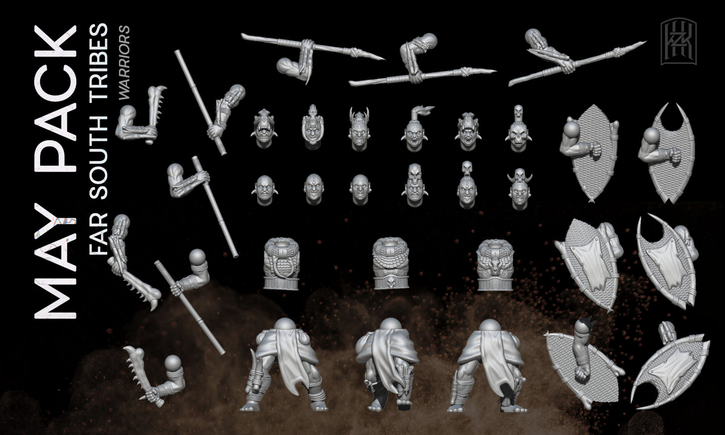 12x modulare Krieger der Stämme des äußersten Südens - KzK Minis