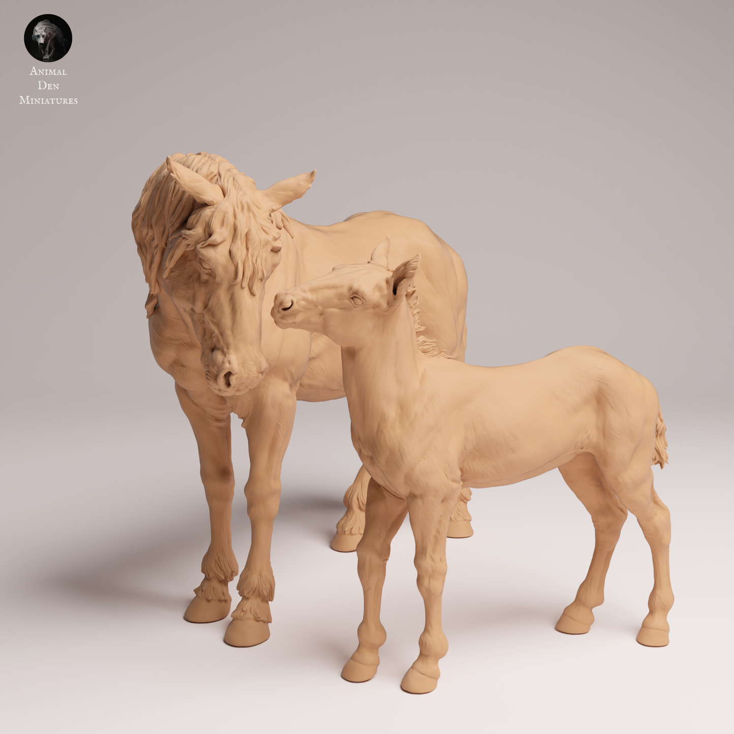 Mustang Female and Calf - Animal Den Miniatures