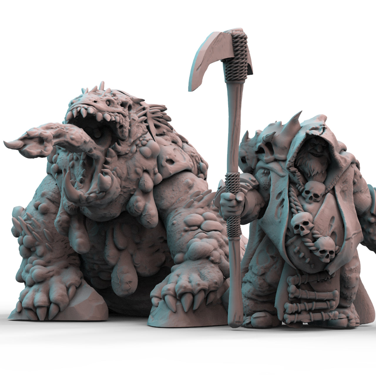 Plague Ogre Shaman and Decay Beast - Blue Giant Studios (Plague)
