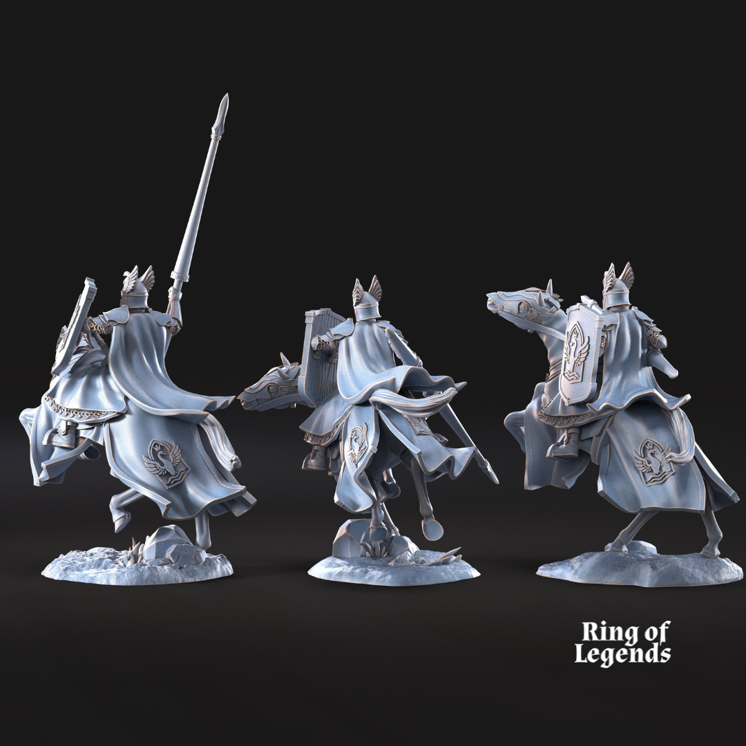 6x Swan Riders  | White Swan | Ring Of Legends - Davale Games
