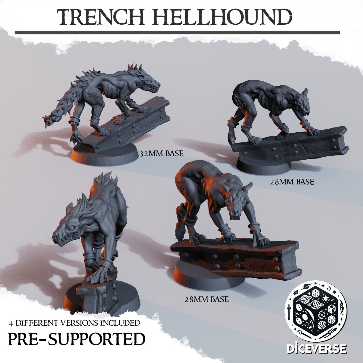 4x Trench Hellhounds - Diceverse