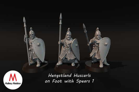 Hengstland Huscarls with Spears - Medbury Miniatures