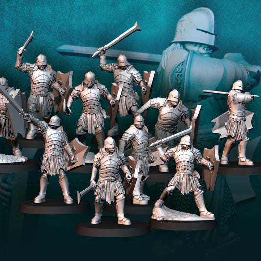 10x Blood-Handed Orcs with shield and sword - Davale Games