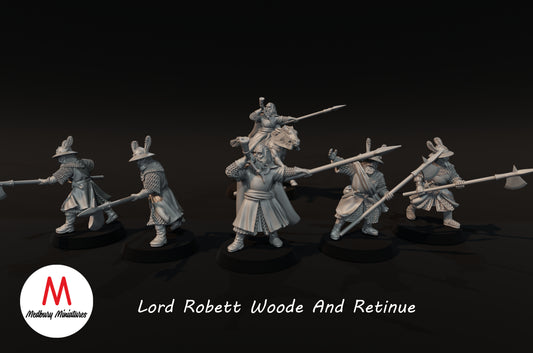 Lord Robett Woode and Retinue - Medbury Miniatures