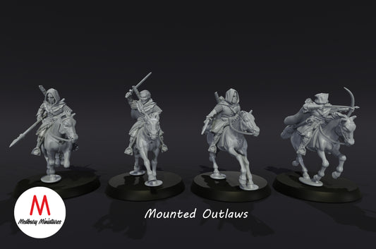 Mounted Outlaws - Medbury Miniatures