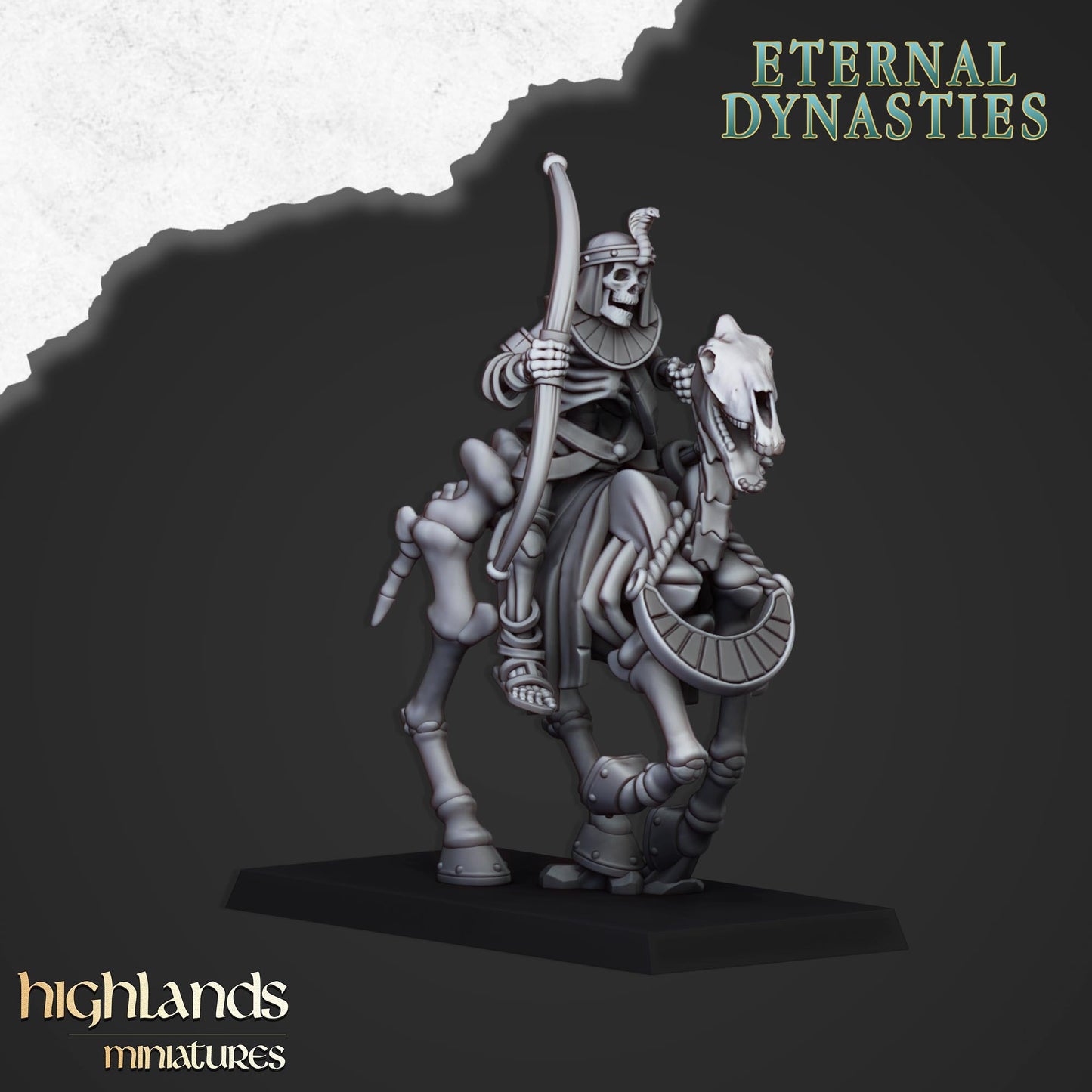Ancient Skeletal Cavalry with Bows - Eternal Dynasties - Highlands Miniatures