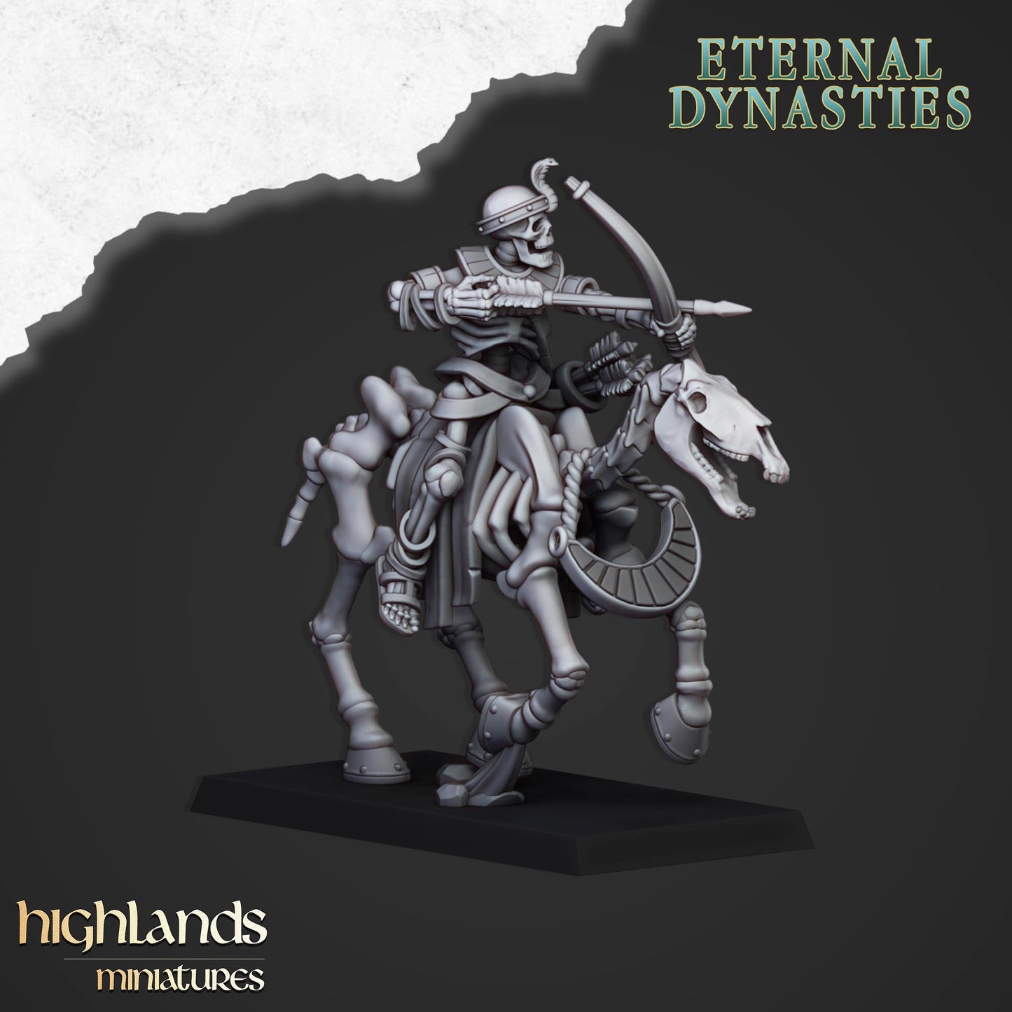 Ancient Skeletal Cavalry with Bows - Eternal Dynasties - Highlands Miniatures