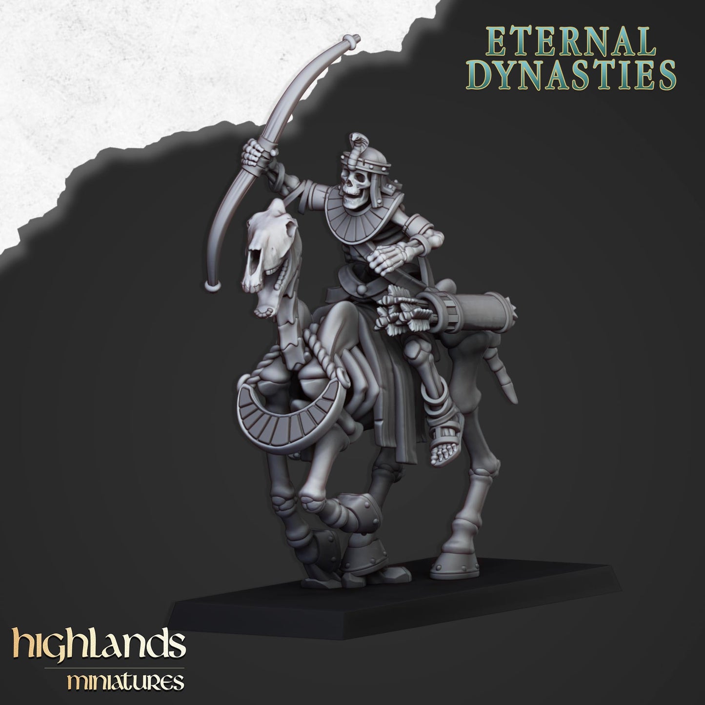 Ancient Skeletal Cavalry with Bows - Eternal Dynasties - Highlands Miniatures