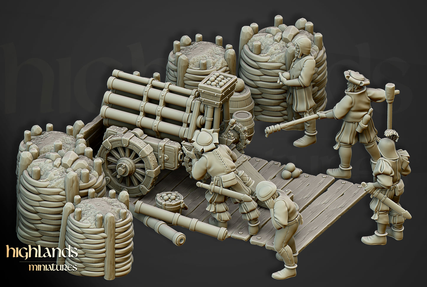 Sunland Artillery Battery - Highlands Miniatures