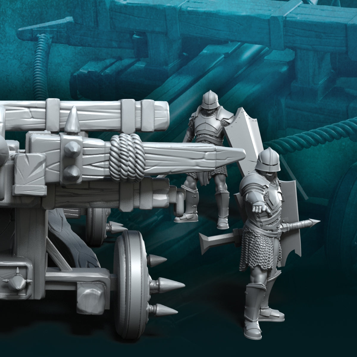 Baliste avec 3 orcs aux mains sanglantes - Davale Games Baliste