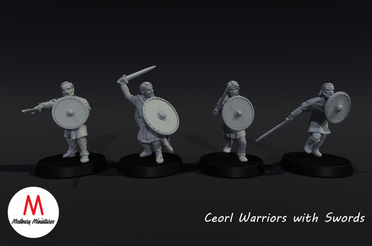 11th Century Ceorl Warriors with Swords - Medbury Miniatures