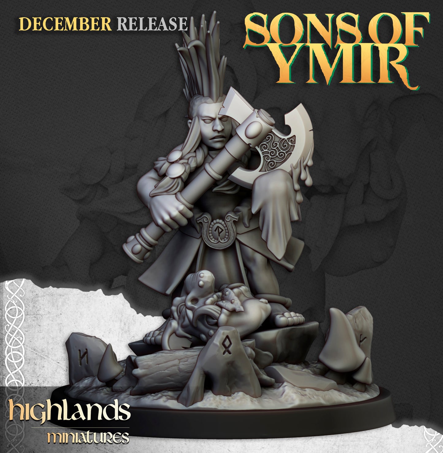 Female Dwarf Trollseeker - Highlands Miniatures